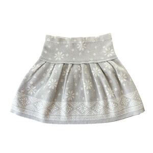Princess Vera Wang Knit Mini Skirt Womens Juniors S Gray Fair Isle Snowflake